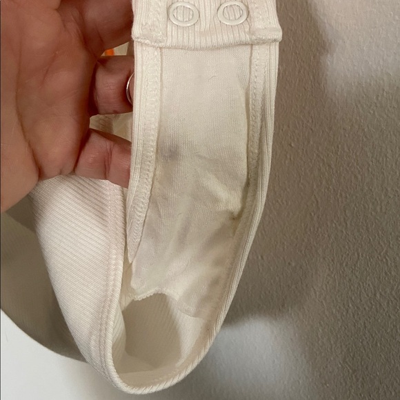 NWT Colsie white lace ribbed bodysuit - Picture 7 of 11